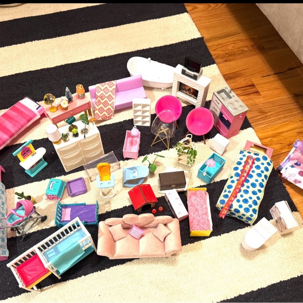 Mattel Colorful Dollhouse Furniture Set